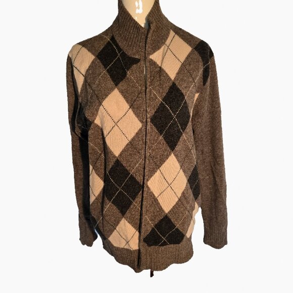 Vintage Argyle J Crew Size L - Picture 2 of 8